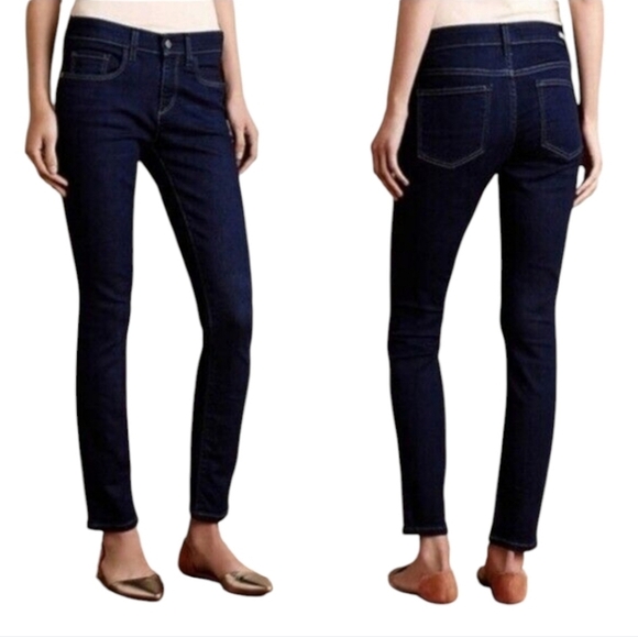 Anthropologie Womens Pilcro Stet Dark Wash Ankle Skinny Jeans Size 27 - Picture 1 of 14